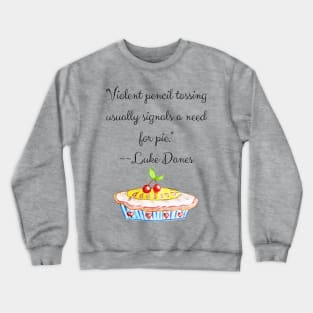 Pencil Tossing Need for Pie Crewneck Sweatshirt